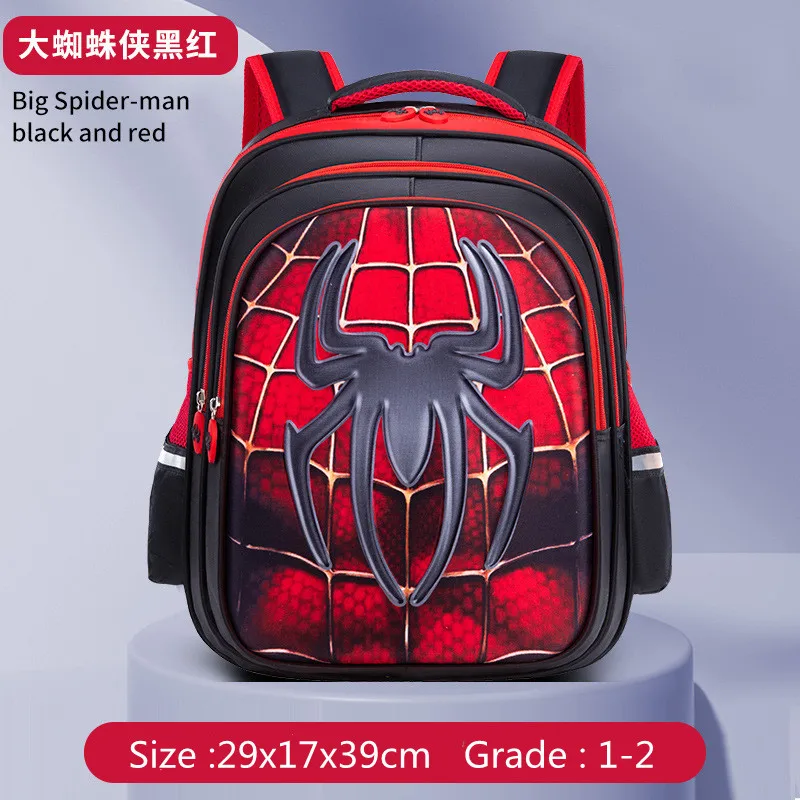 Disney New School Bags For Boys Grade 1-6 Iron Spider Man Captain America Primary Student Shoulder Orthopedic Backpack Mochila