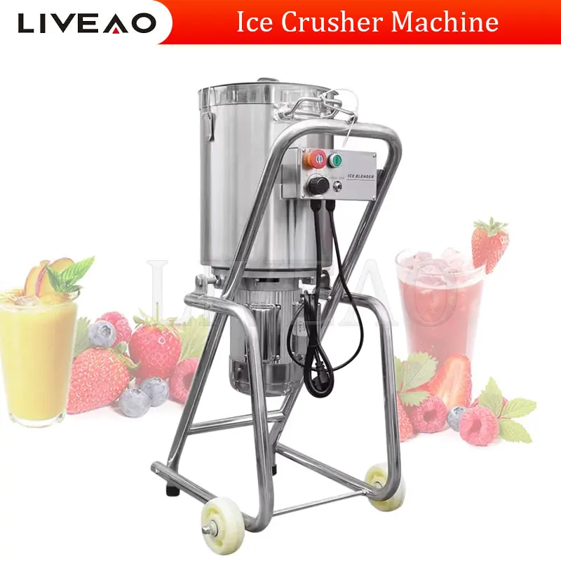 220V Electric Ice Crusher Commercial Use Ice Drink Blender Smoothies Machine Block Shaving Machine