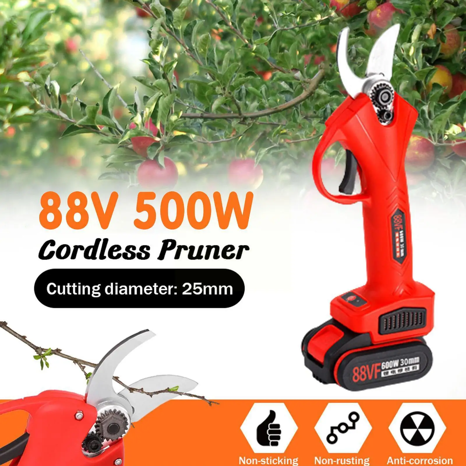 

4 Gear Electric Cordless Pruner Shear With 9000mah Lithium-ion Fruit Cordless Electric Efficient Shear Pruner Pruning Batte I6k0