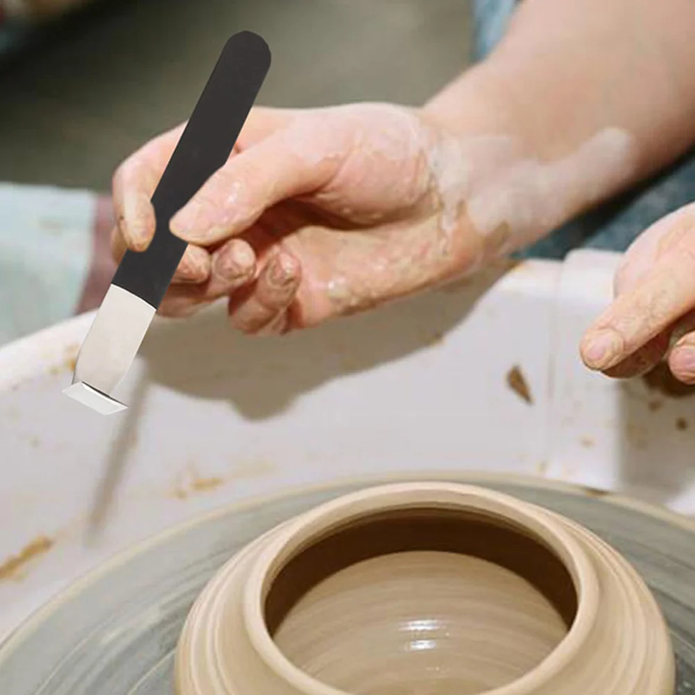 

8 Pcs Stainless Steel Trimming Knife Handle Making Pottery Sculpting Tools Clay Metal Carve Carving DIY Manual