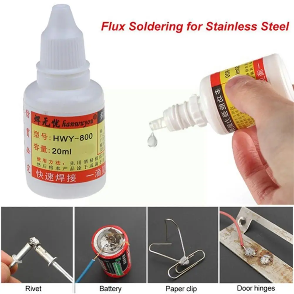 

Strong Welding Flux 20ml/50ml Multifunctional Metal Hwy-800 Soldering Flux Steel Flux Paste Liquid Z1w3