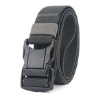 Ремень мужской из алюминиевого сплава, с эластичной пряжкой, черный, дышащий, удобный, нейлоновый