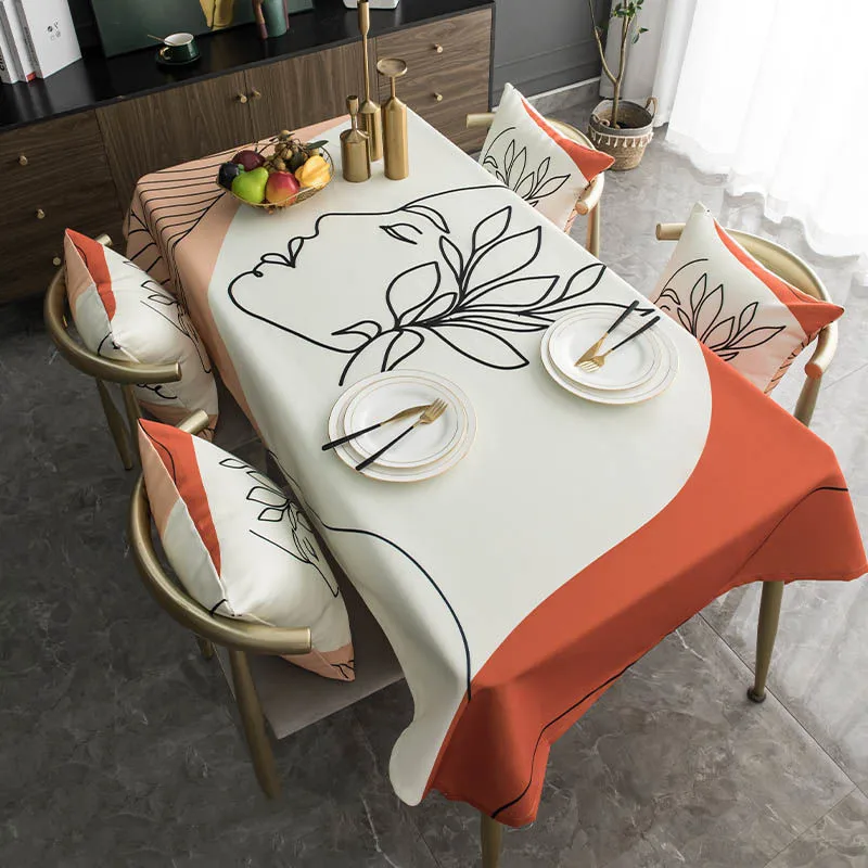 

Скатерть в скандинавском стиле с изображением лося, водостойкая, прямоугольная, для кофейного столика, украшение для гостиной