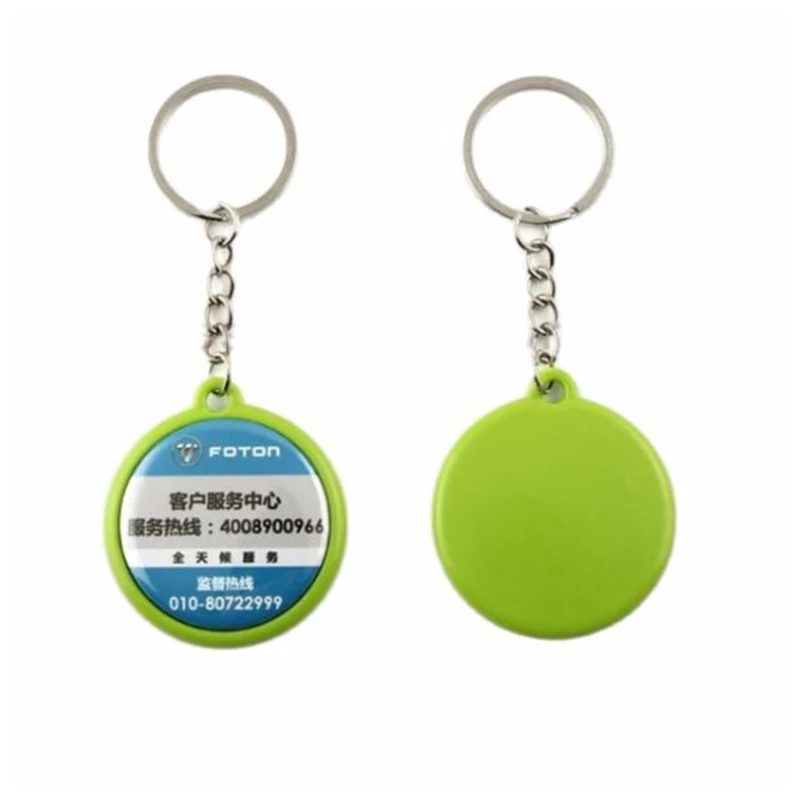 

37 мм цветной односторонний пустой материал для брелока MOQ 500 комплектов
