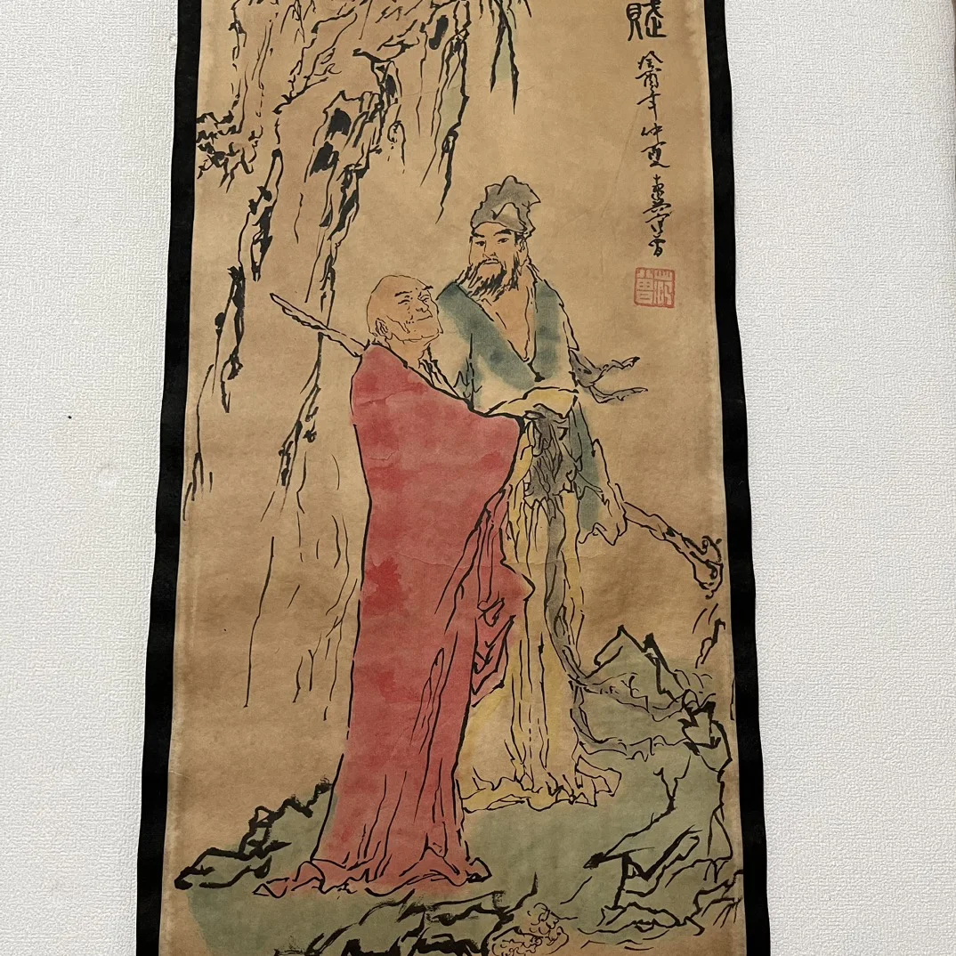 Китайская рисовая бумага для гостиной Свиток картина с четырьмя экранами