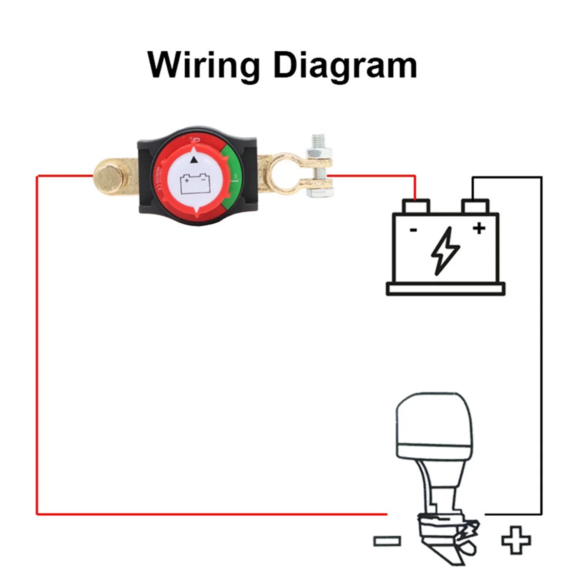 Фото Persevering-выключатель аккумулятора с верхней стойкой, 12 В, переключатель для уничтожения аккумулятора, отрицательное включение/выключение, 12-48 В, переключатель аккумулятора с верхней стойкой для автомобилей №1
