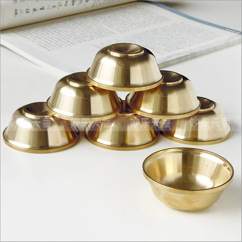 

Религиозная утолщенная чаша Tribute, буддистская латунная чашка, гладкая поверхность, приятный на ощупь, семь чаш