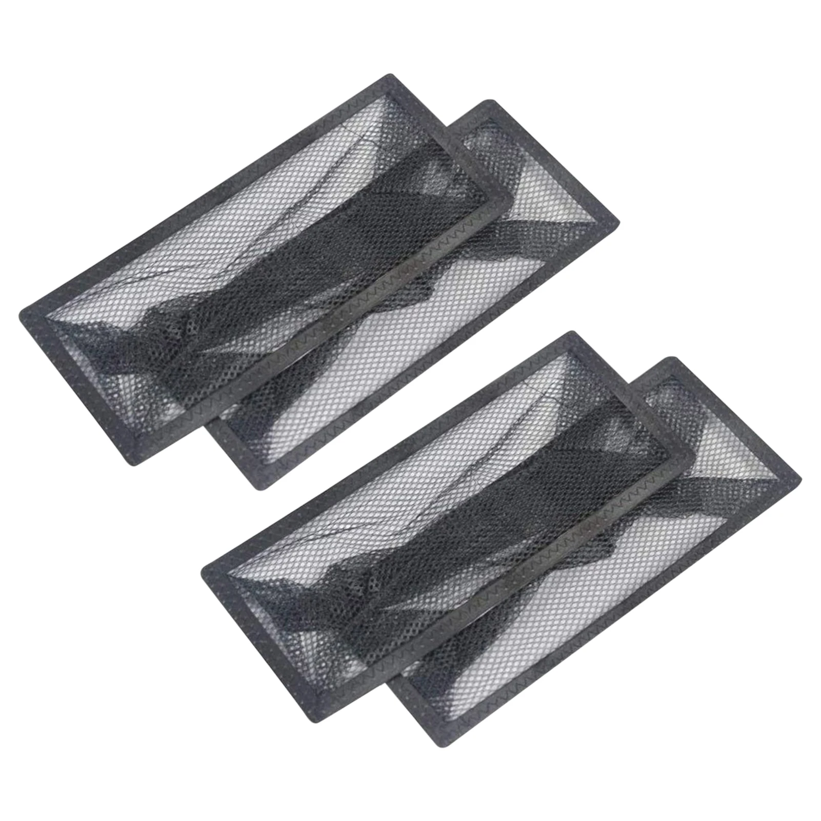 

4pcs Mesh Black Floor Register Trap Air Vent Filter For Home Practical Living Room Replacement Catch Debris Polyester Reusable