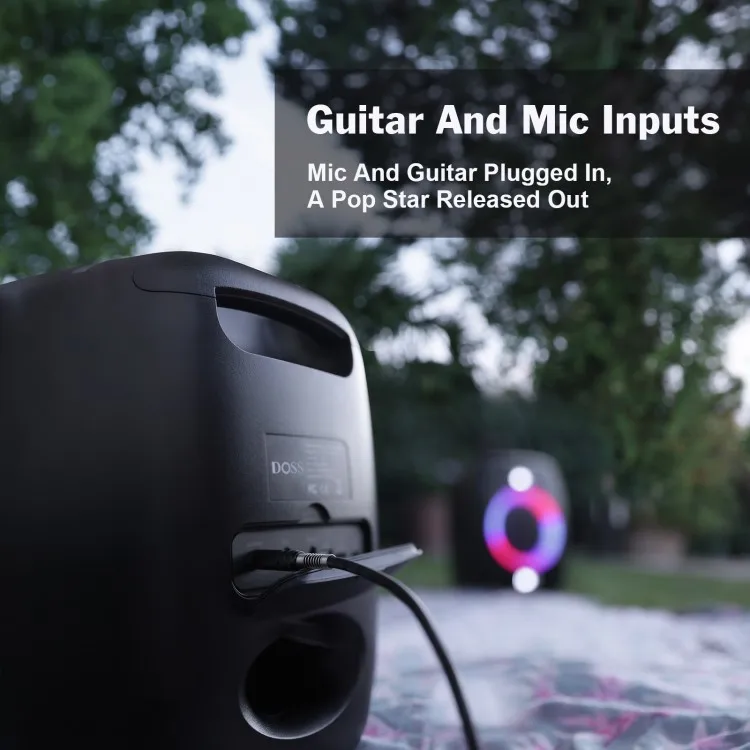 Фото Портативный Bluetooth-динамик DOSS для караоке, 10400 мАч №3