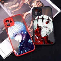 anime tokyo ghouls terror horror phone case red color matte transparent for iphone 13 12 11 pro max mini x xr xs 7 8 plus