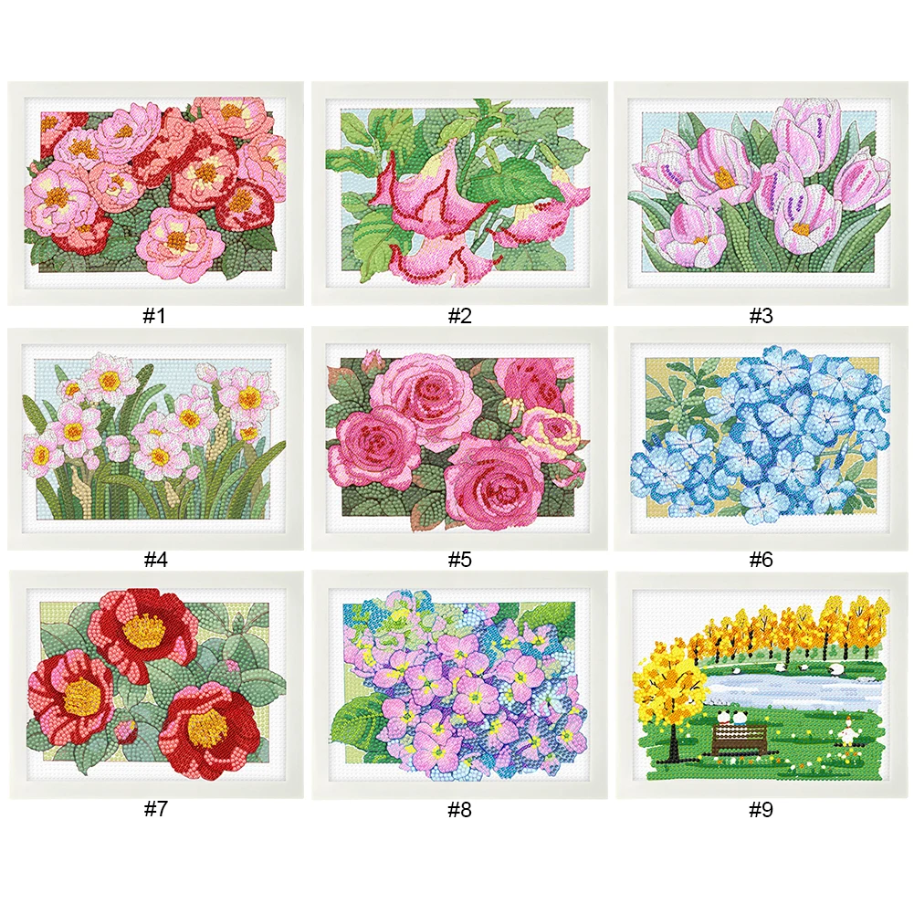 Растения Стразы Алмазная картина Полная мозаика Вышивка Картина DIY Полный