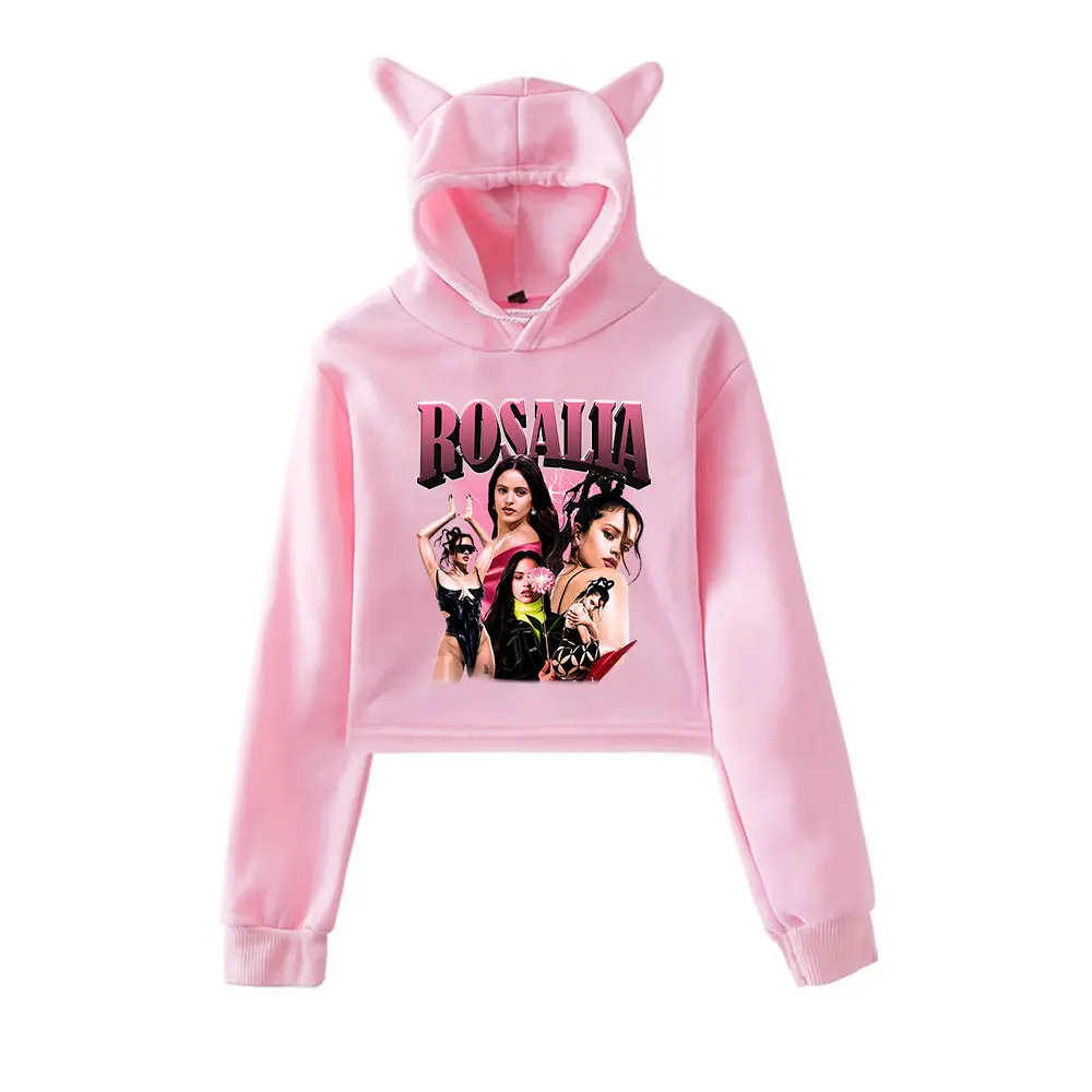 Roshola Motomami Merch Rosalia Толстовка с капюшоном Винтаж 90-х годов Уличная толстовка