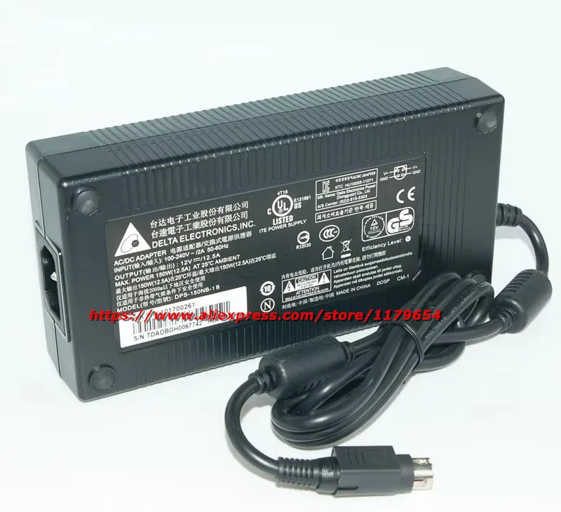 Фото Оригинальный адаптер питания DELTA 12V 12.5A 150W DPS-150NB-1B для QNAP TS-412 NAS TS-410, блок питания для систем видеонаблюдения Hikvision №4