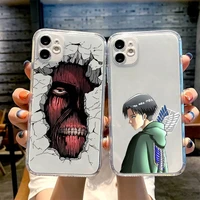 anime japanese attack on titan phone case for iphone 12 mini 11 pro xs max 8 7 6 6s plus x se20 13 xr soft tpu fundas coque case