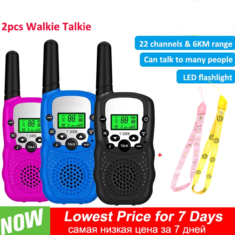 Walkie Talkie Kids Celular Toys Handheld Transceiver Highlight Phone Radio Interphone Children Talkie Walkie Birthday Gifts