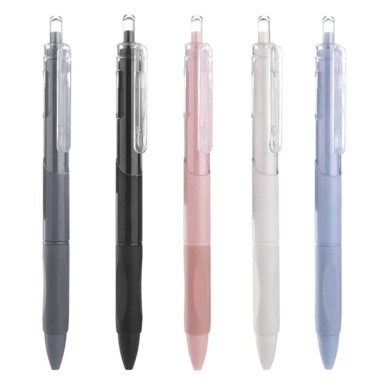

5шт многоразовые гелевые ручки Выдвижная гелевая ручка Нескользящая ручка многоразового использования для офиса