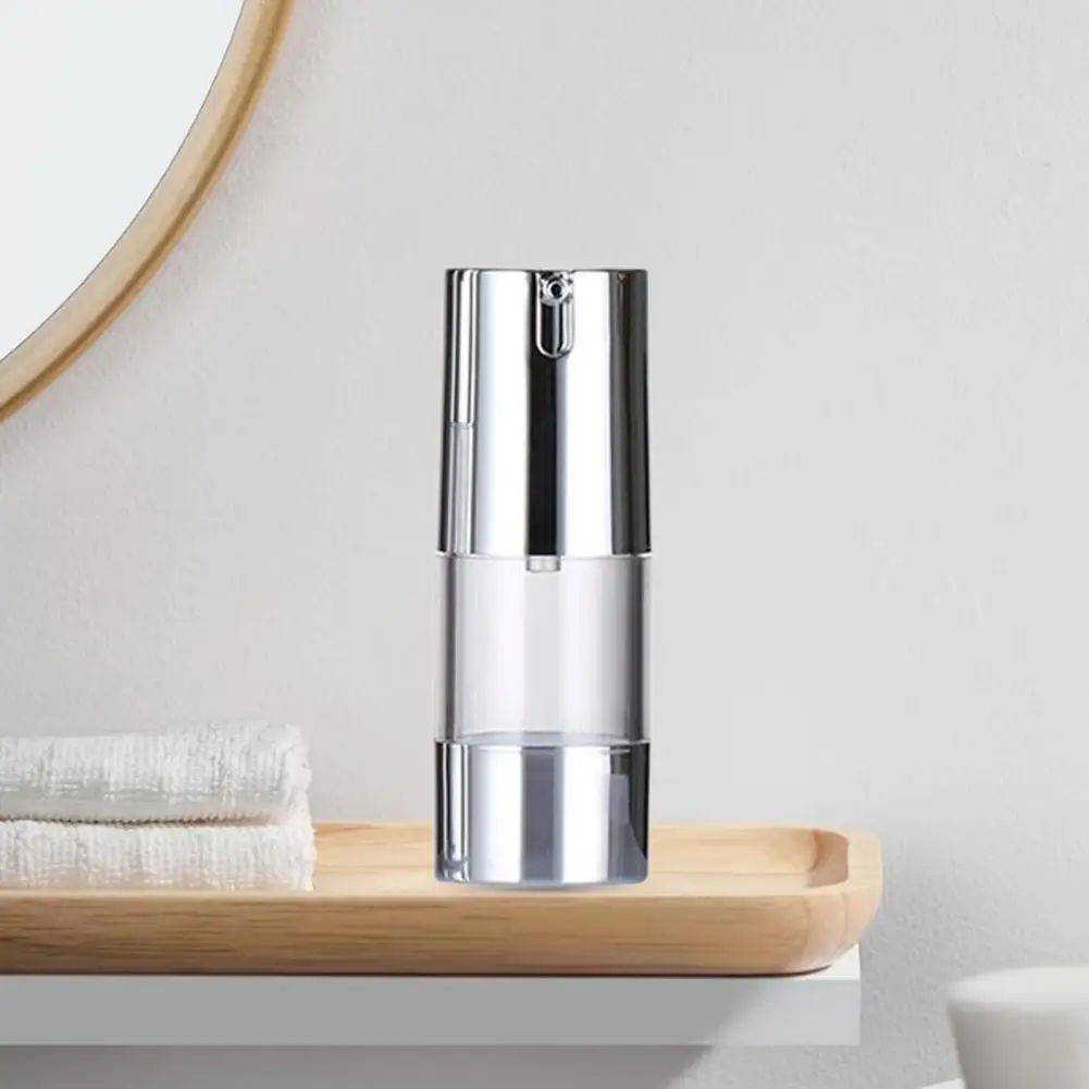 

Galvanized Bottles for Makeup Compact Stylish Electroplated Vacuum Bottles for Travel Ideal Dispenser for Foundations Serums