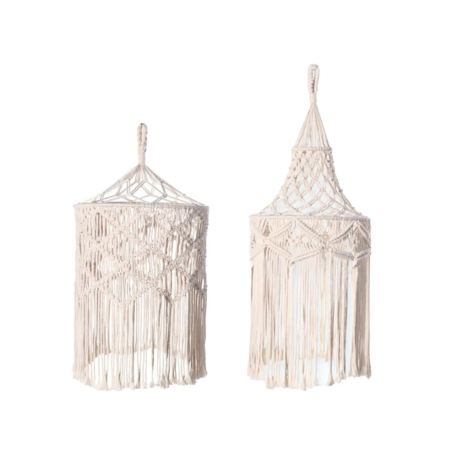 

Boho Hanging Pendant Light Cover Fitting Home Macrame Lampshade Ceiling Lights Fixture Cover Lamp Shade for Living Room Bathroom
