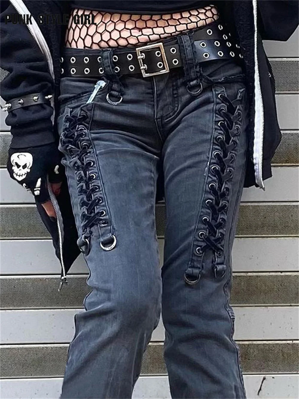 

Y2k Skinny Bandage Jeans Women Low Waist Aesthetic Denim Pants Mom Korean Fashion Ulzzang 90s Harajuku Hippie Capris Trousers
