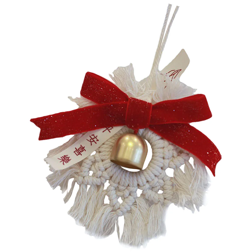 

Christmas Tree Hanging Ornament Weaving Bell Pendant Wall Car Hanging Decoration