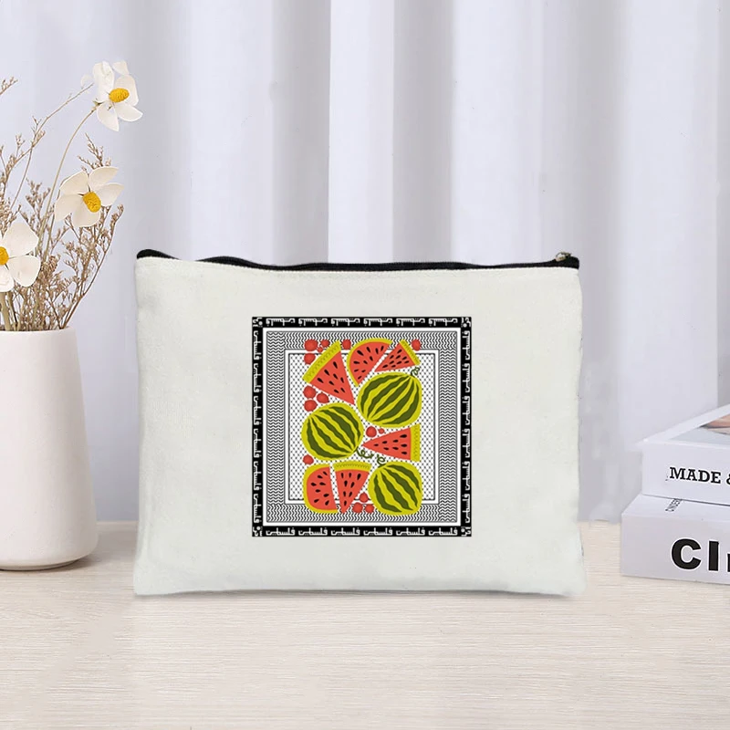 Холщовая сумка с пародией и рисунком арбуза это не косметичка арбузом Магритта