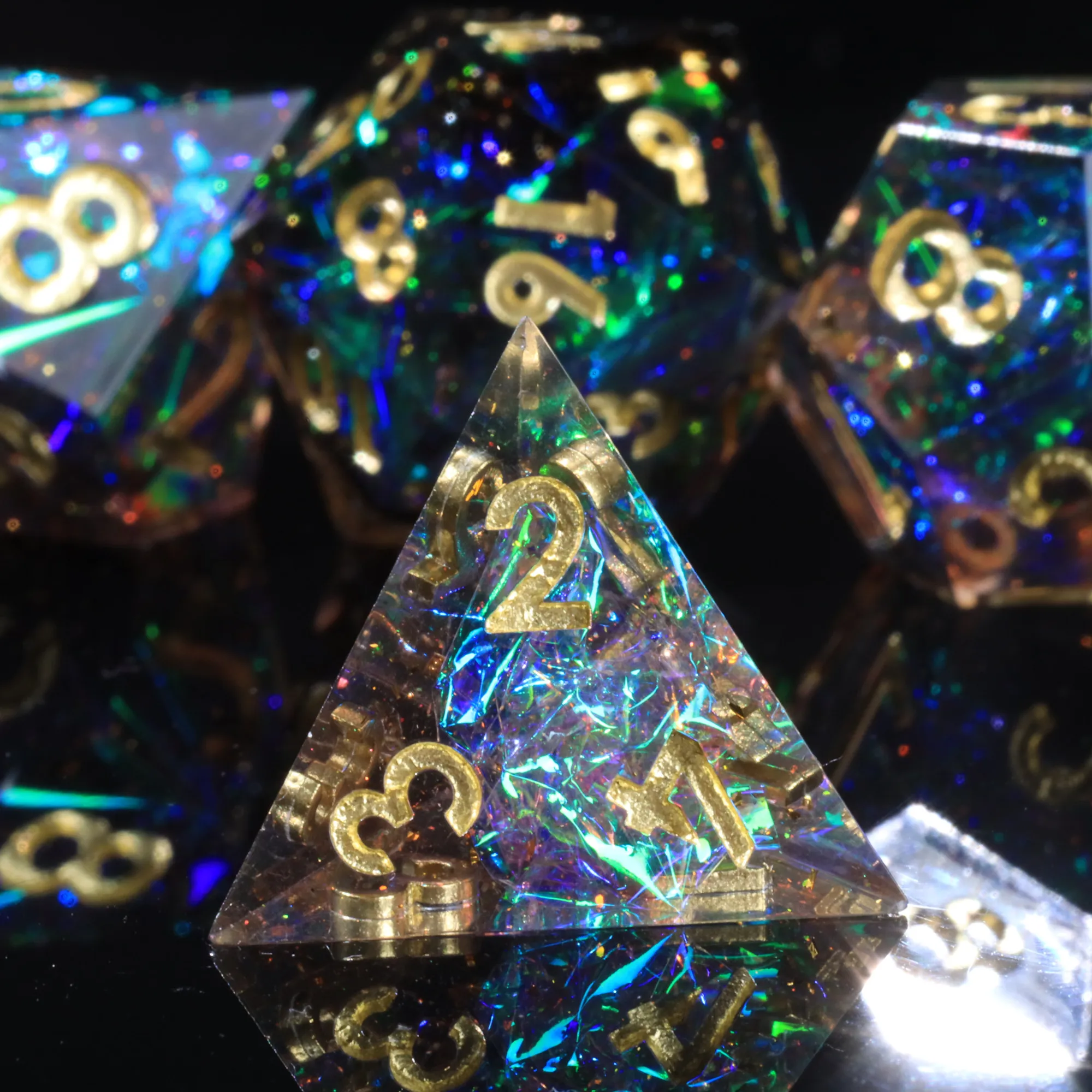 Набор кубиков MINI PLANET DND набор ручной работы из многогранной смолы с острыми