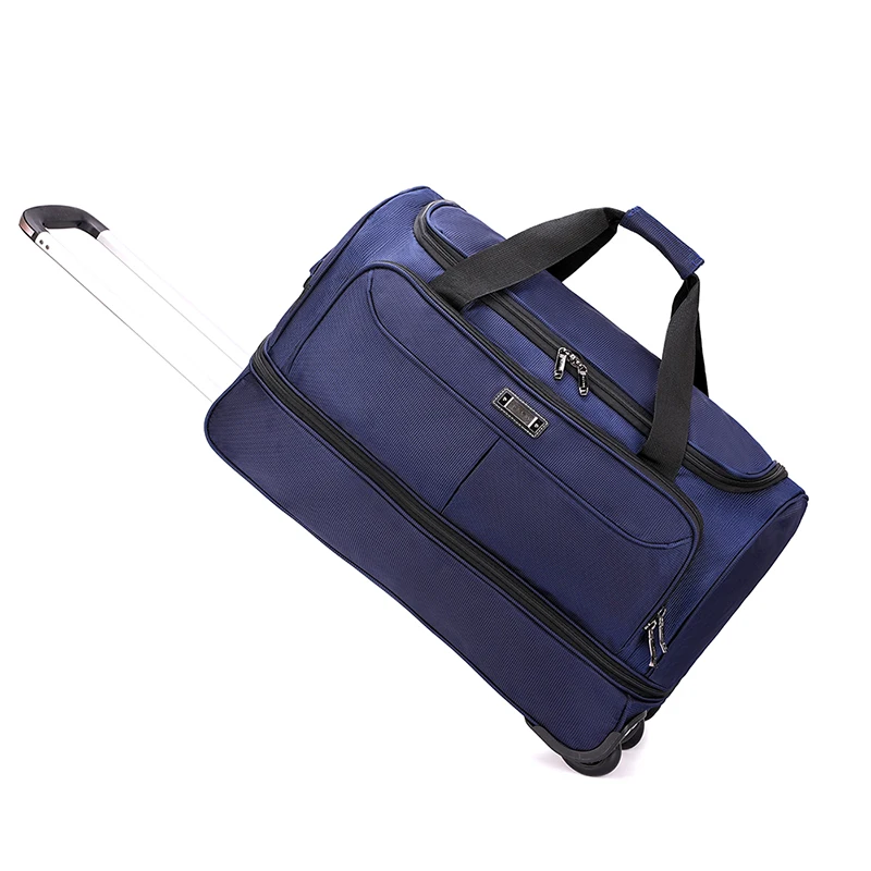 Travel Trolley Bag Suitcase With Wheels Portable Rolling Bags Wheeled Duffle Outdoors Weekend Trip Luggage for Plane