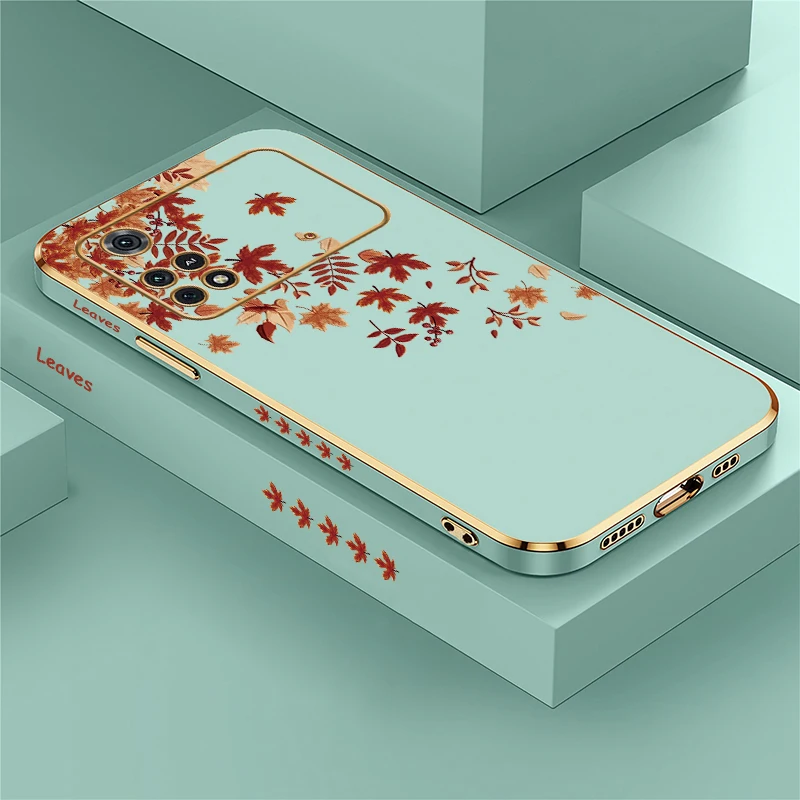 Чехол для телефона с рисунком листьев Xiaomi Poco M3 M 3 M4 Pro M4Pro 4G 5G силиконовый чехол