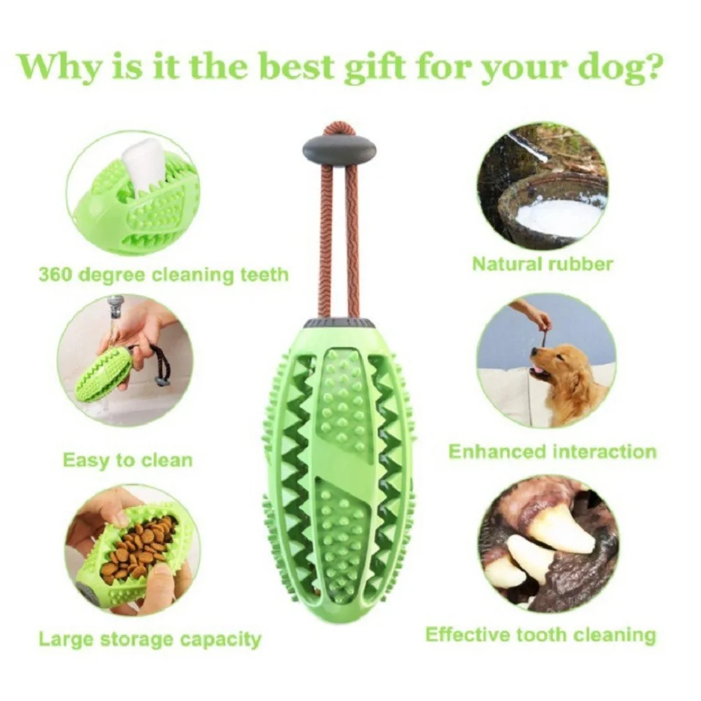 

Interactive Dog Toys Food Dispenser Ball Dog Chew Toy Dog Toothbrush Pet Molar Cleaning Supplies Puppy Puppies Dental Care