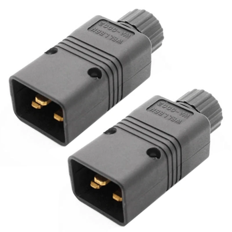 

2X UPS Power IEC Male C20 Plug Power Cord Cable Plug Rewirable 16A / 250V Useful
