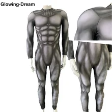 Ling Bultez High Quality New  Round Shoulder Muscle Suit Six Pack Muscle Costume Fake Muscular Suit Black Fullbody Muscle Suit 