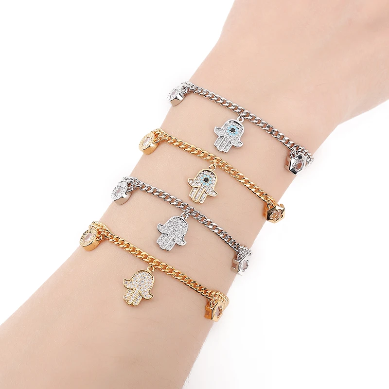 

Bracelet HADIYANA New Fashion High Quality Zircon Wedding Bracelet Women's Gift or Wedding SL3536 Wedding Gift