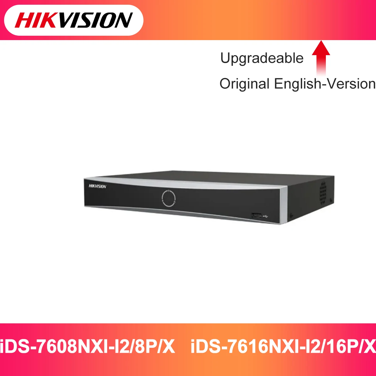 

Original Hikvision 8Ch/16CH 1U 8PoE/16POE 4K DeepinMind NVR iDS-7608NXI-I2/8P/X iDS-7616NXI-I2/16P/X
