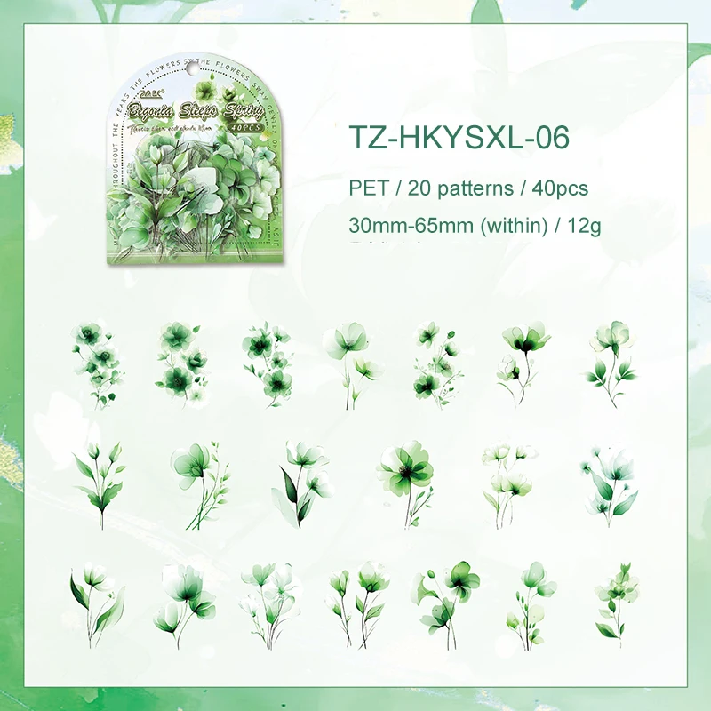

Набор стикеров JIANWU Flower Bloom Unfuring Series