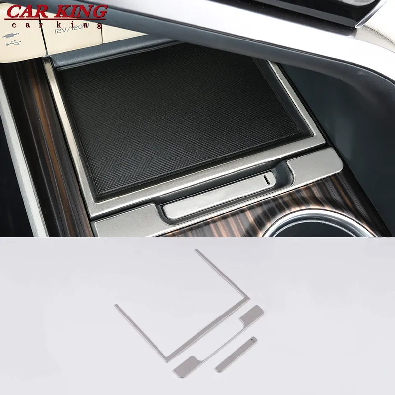 

For Toyota Camry 2018 2019 Front Center Console Box Storage Box Decorate Outer Frame Trim Sticker Stainless Styling Accessories