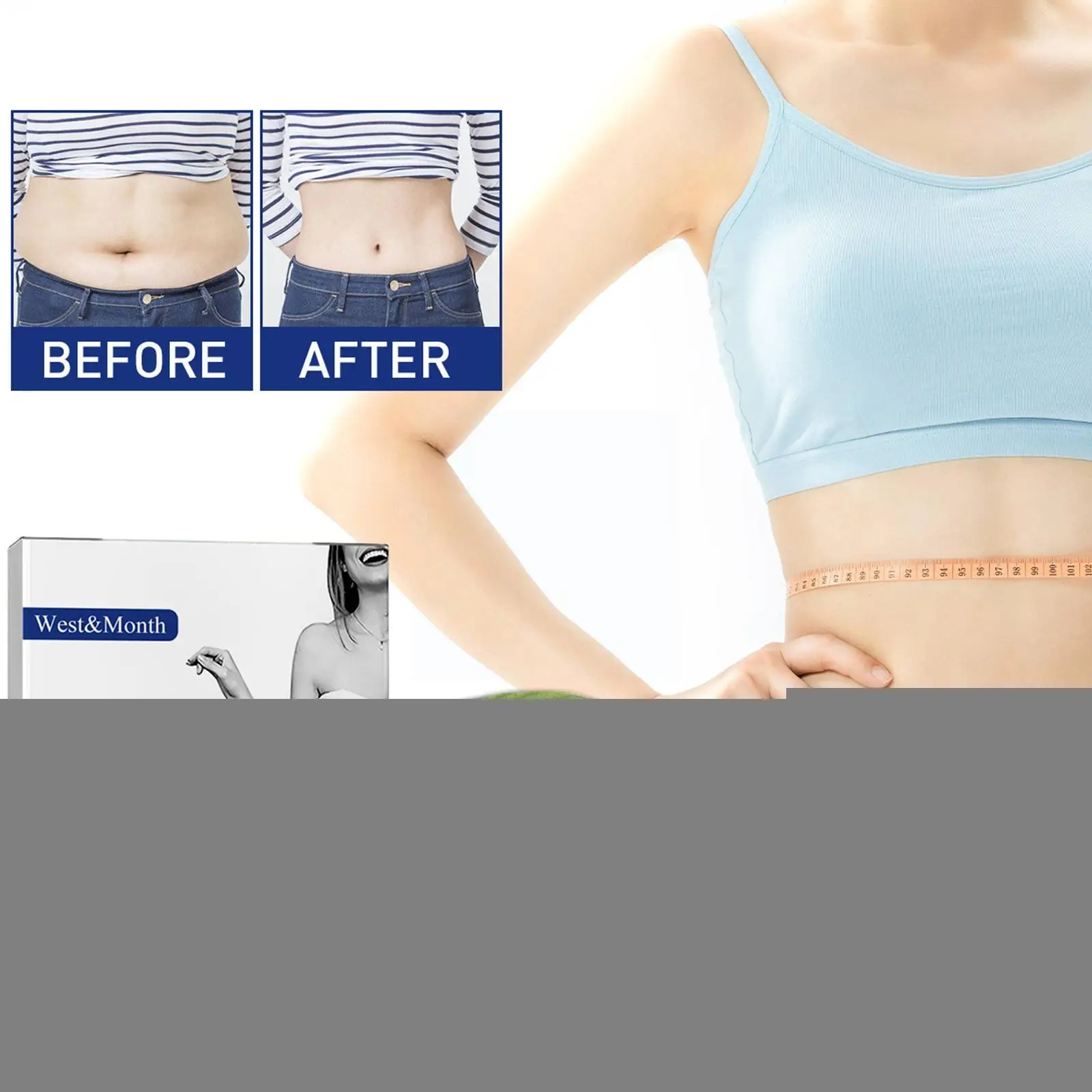 

Slimming Abdominal Massage Patch Quick Slimming Patch Burning Loss Slimming Products Belly Waist Body Losing Weight Weight U6x7