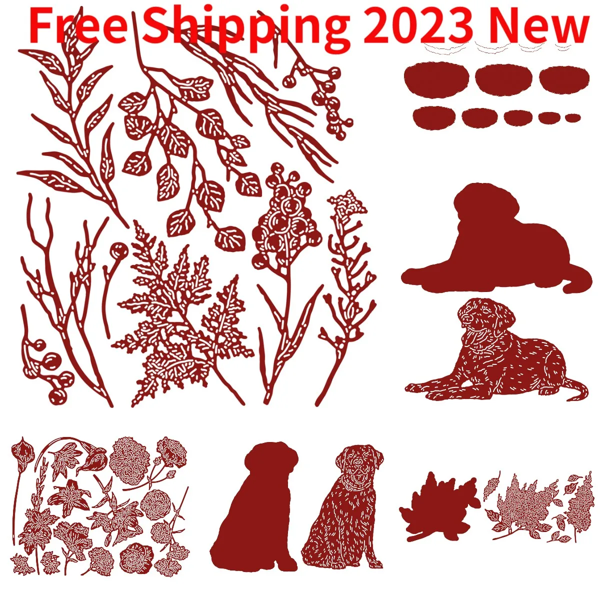 

Dog'S Nest Flower 2023 новые металлические Вырубные штампы для скрапбукинга бумаги ручной работы открыток альбома пробойник для творчества