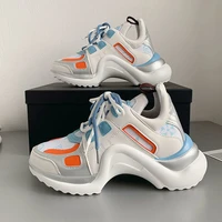 european station ins2022 summer new dad shoes womens muffin platform preppy style all matching sports casual shoes