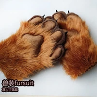 long haired cat claw beast fursuit animal claw wolf claw gloves large scale event performance and stage performance clothing