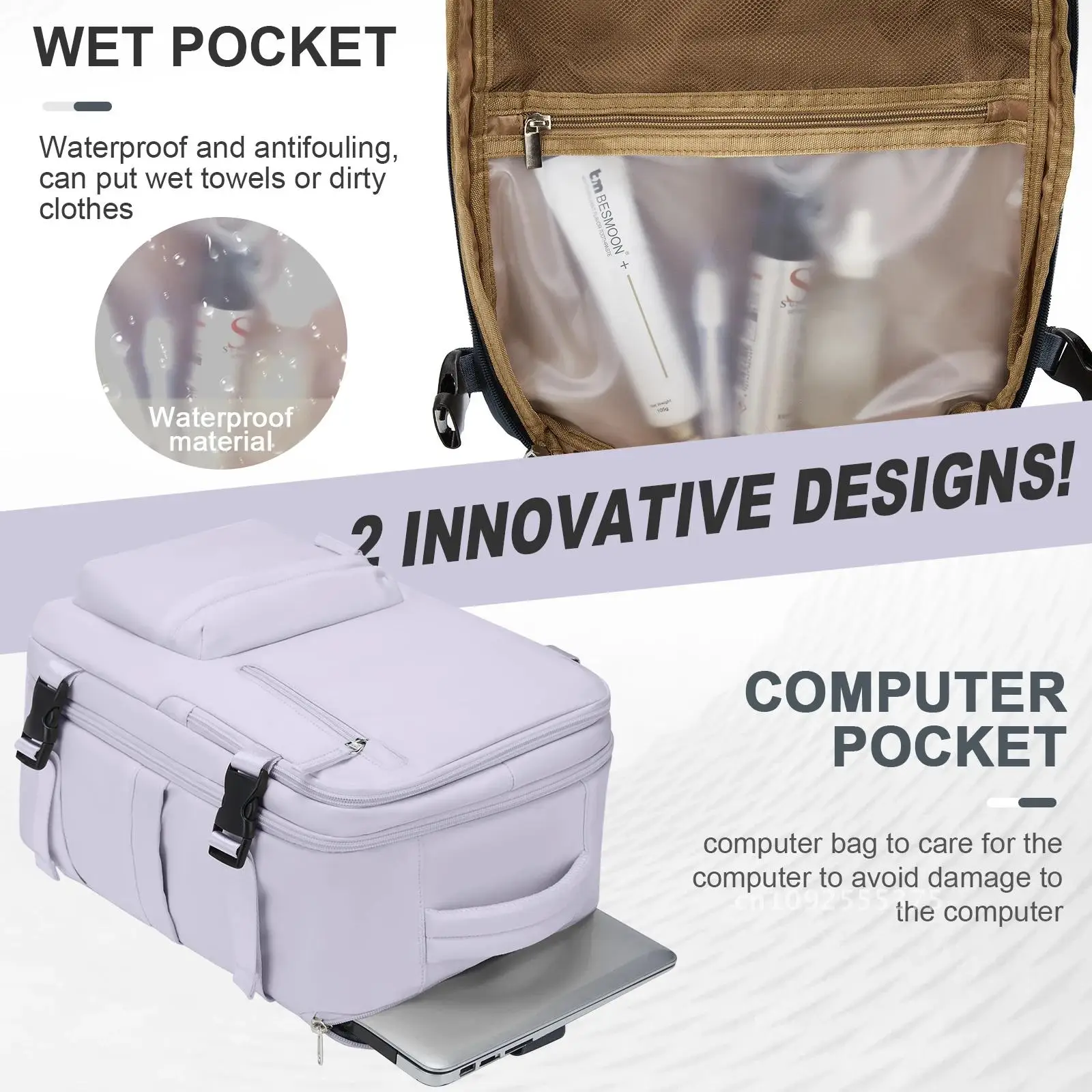 Женский дорожный рюкзак для ноутбука большая вместимость ручная кладь Easyjet 45x36x20