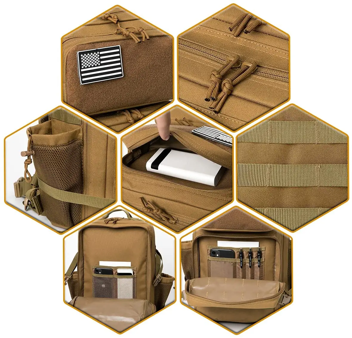 Military Tactical Backpacks For Men Molle Daypack 45L Lage 3 Day Bug Out Bag Hiking Rucksack With Bottle Holder hiking gear