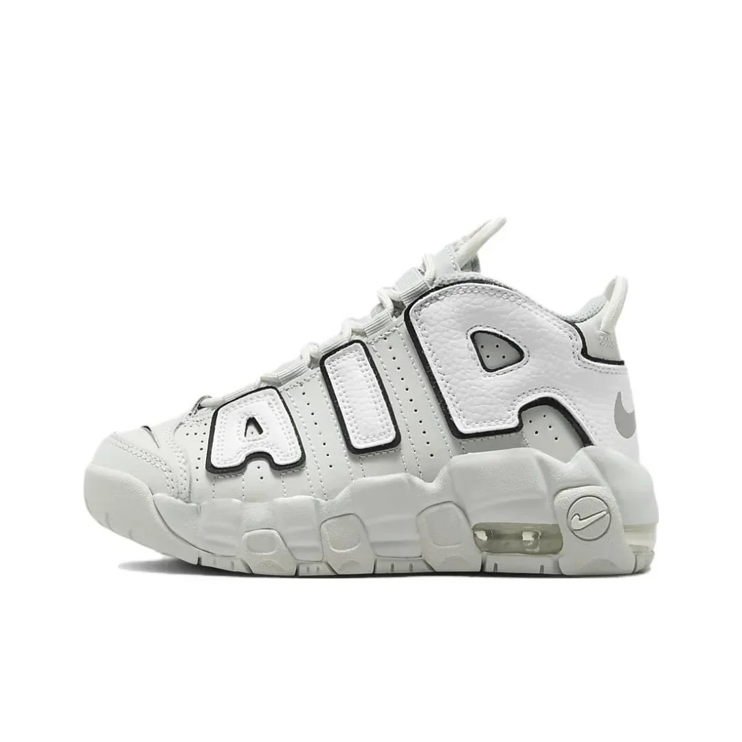 Nike Air More Uptempo PU Children's Basketball Shoes Kids Leather Pumps Mid-top Casual Sports for Boys and Girls