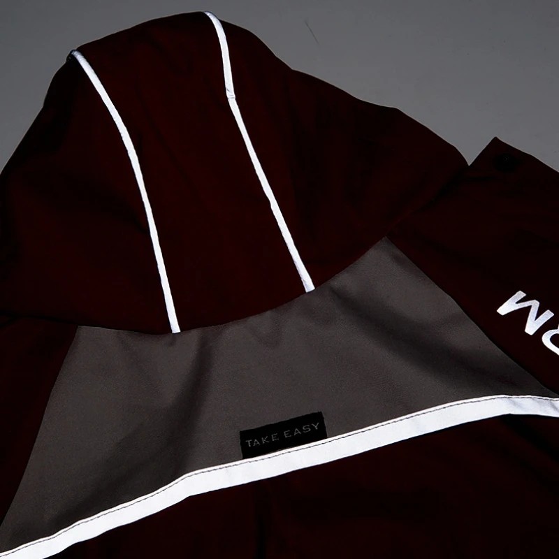 Скидка PSM новая одежда для собак, водонепроницаемый комбинезон с шляпой, светоотражающая лампа для маленьких собак, товары для питомцев, дождевик д...