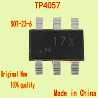 100pcs made in china tp4057 silkscreen 17 sot 23 6 single cell lithium battery protection ic connector brand new in stock