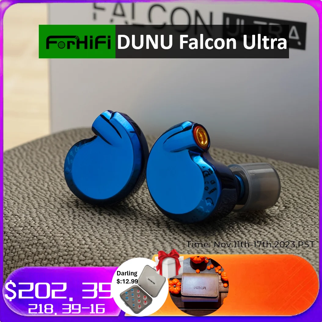 

DUNU Falcon Ultra Dynamic Driver Earphone In Ear Monitors Klein Blue Hi-res Music Headphone Bass Earbuds with MMCX HiFi Cable