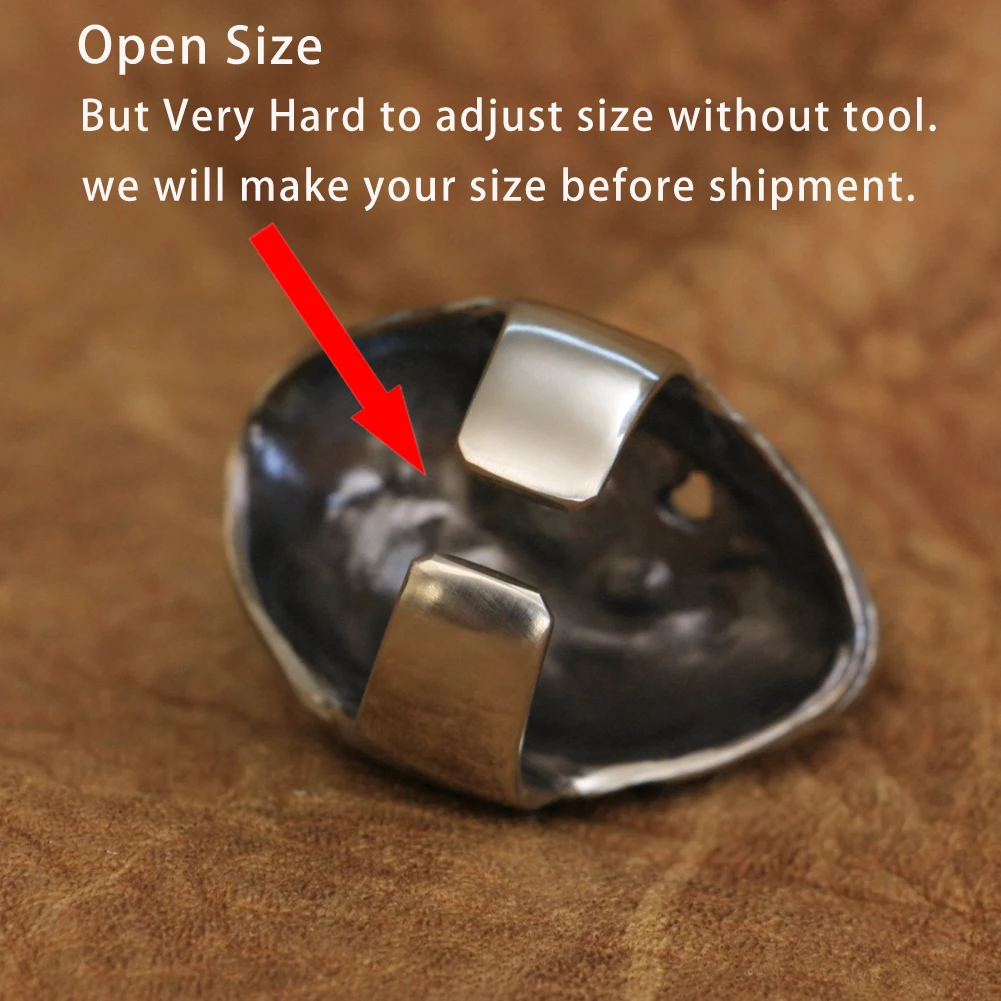 Cupronickel Life Death Heaven Hell Череп Кольцо для лица Панк Ювелирные изделия CP179 Размер США 7-15