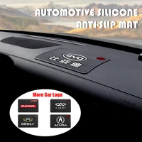 1pcs car logo rubber anti slip pad auto dashboard phone stand non slip mat accessories for seat lbiza leon cupra e racer fr r