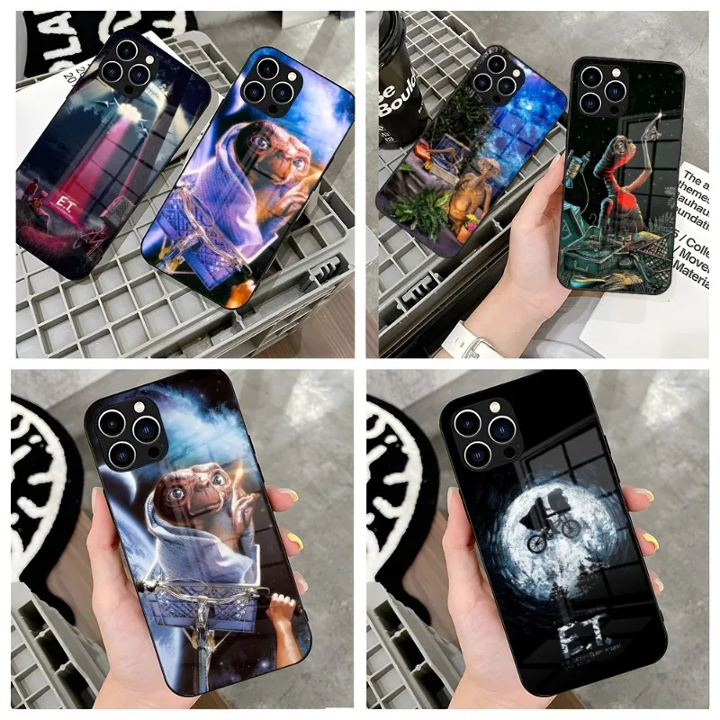 

E.T. The Extra-Terrestrial Movie Phone Case For IPhone 11 13 12 14 Pro XS Max Plus Mini X XR 8 7 6s SE2020 Tempered Glass Cover