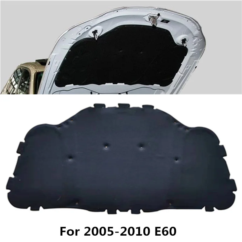 1PC For 2005-2010 BMW 520 523 525 530 E60 Auto Car Engine Hood Sound Heat Insulation Cotton Soundproofing Cover 1PC For 2005-2010 BMW 520 523 525 530 E60 Auto Car Engine Hood Sound Heat Insulation Cotton Soundproofing Cover