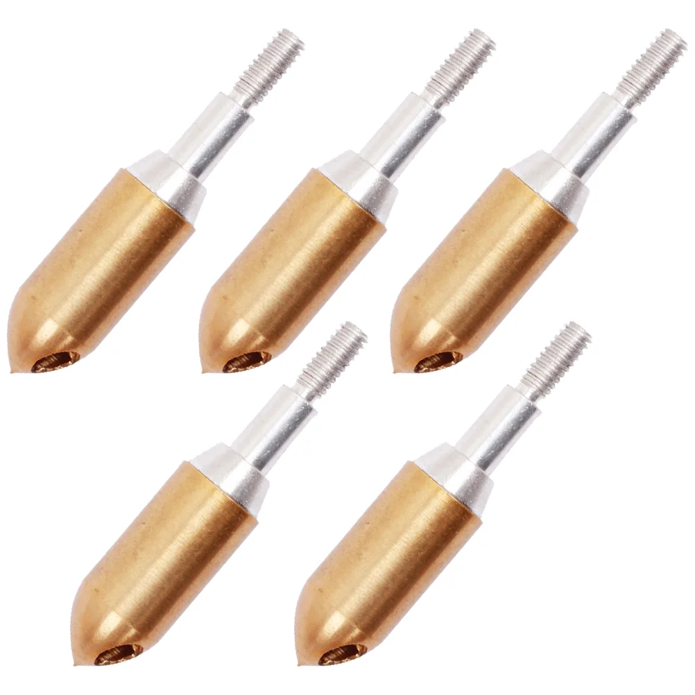 

5pcs Copper Whistling Arrowhead Archery Replacement Arrowhead Thread Arrowhead